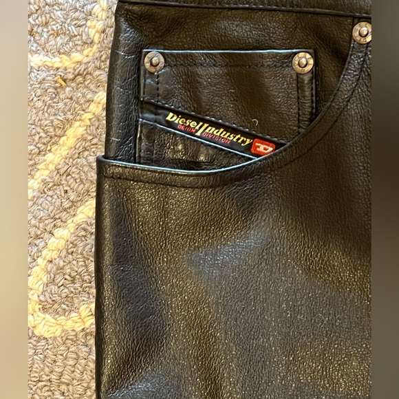 Diesel leather pants (low rise ) women’s - Picture 8 of 8